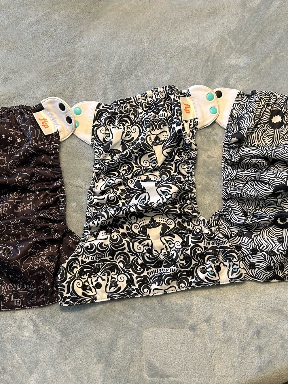 Set of 3 Cloth Diaper Covers BumGenius Flip